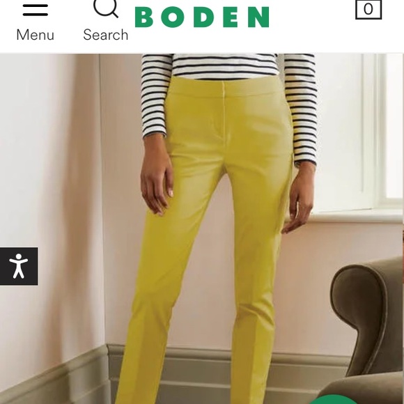 NWT Boden Paisley Mustard Richmond Trouser - Picture 8 of 8